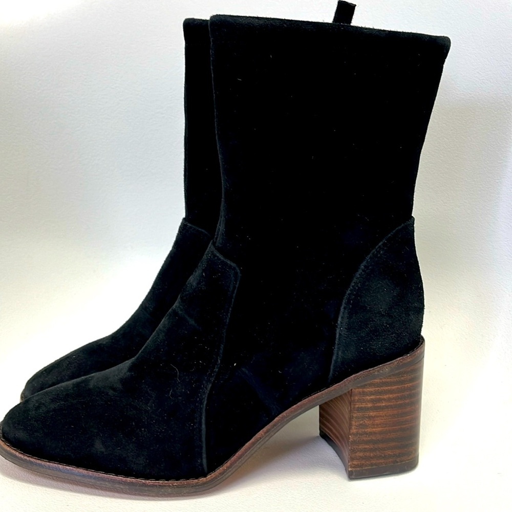 J. Jill Black Suede side zip boots
